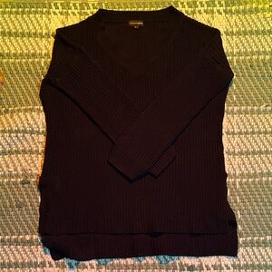 Ambiance Black V-Neck Sweater